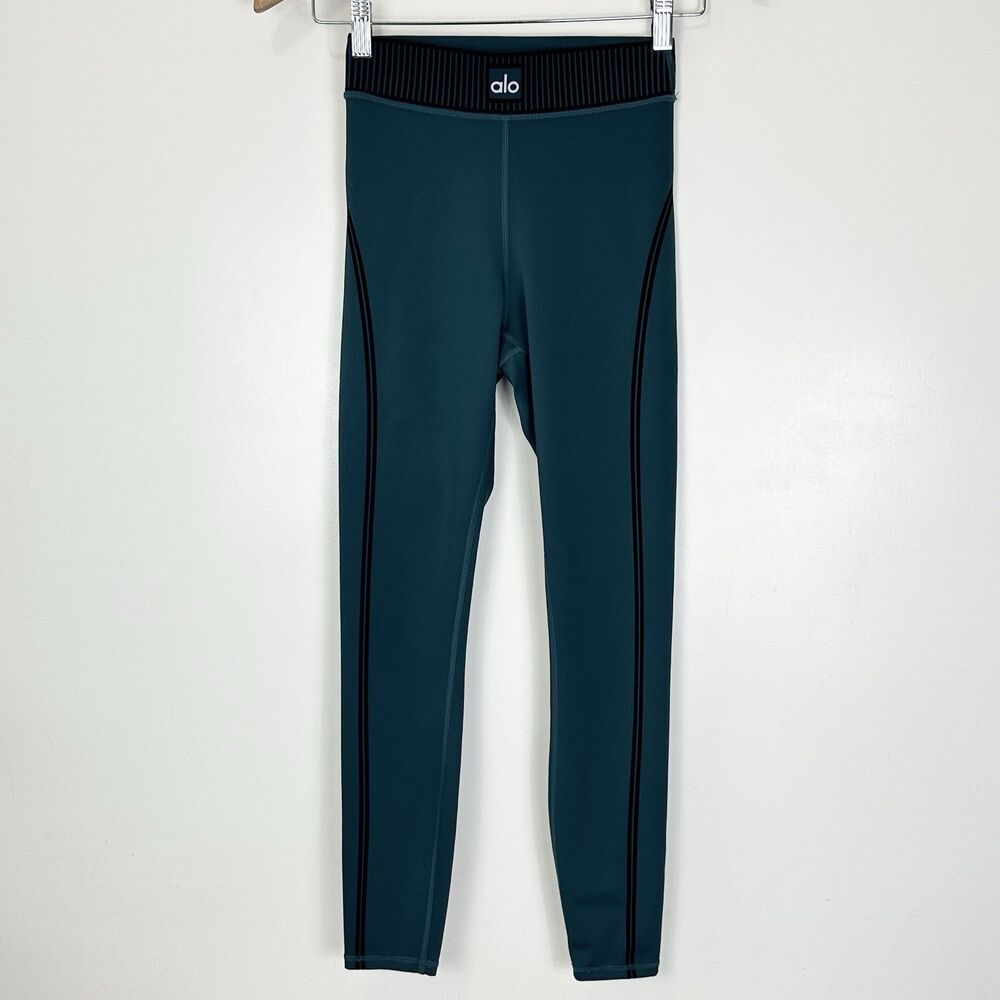ALO Yoga Airlift High Waist 7/8 Line Up Legging Green XS Sculpt  Athleisure